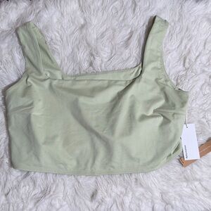 NEW NWT Reformation 3X EcoMove Ecostretch cropped tank top pastel green workout